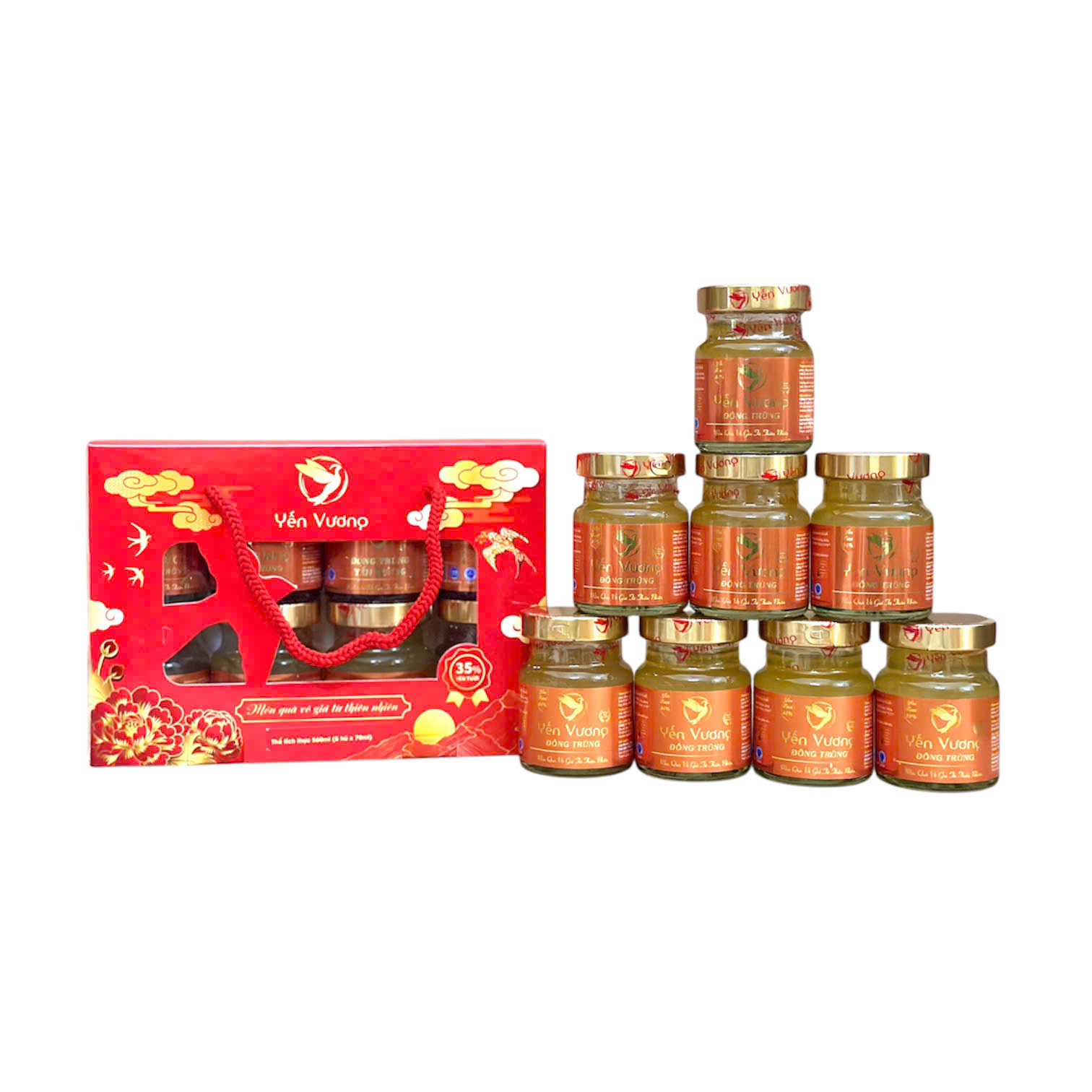 Lốc 8 hũ yến Vương 70ml Đông Trùng